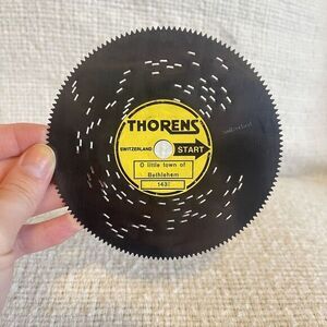 Thorens Switzerland 4 1/2" Disc Christmas Music #1431 O Little Town Of Bethlehem
